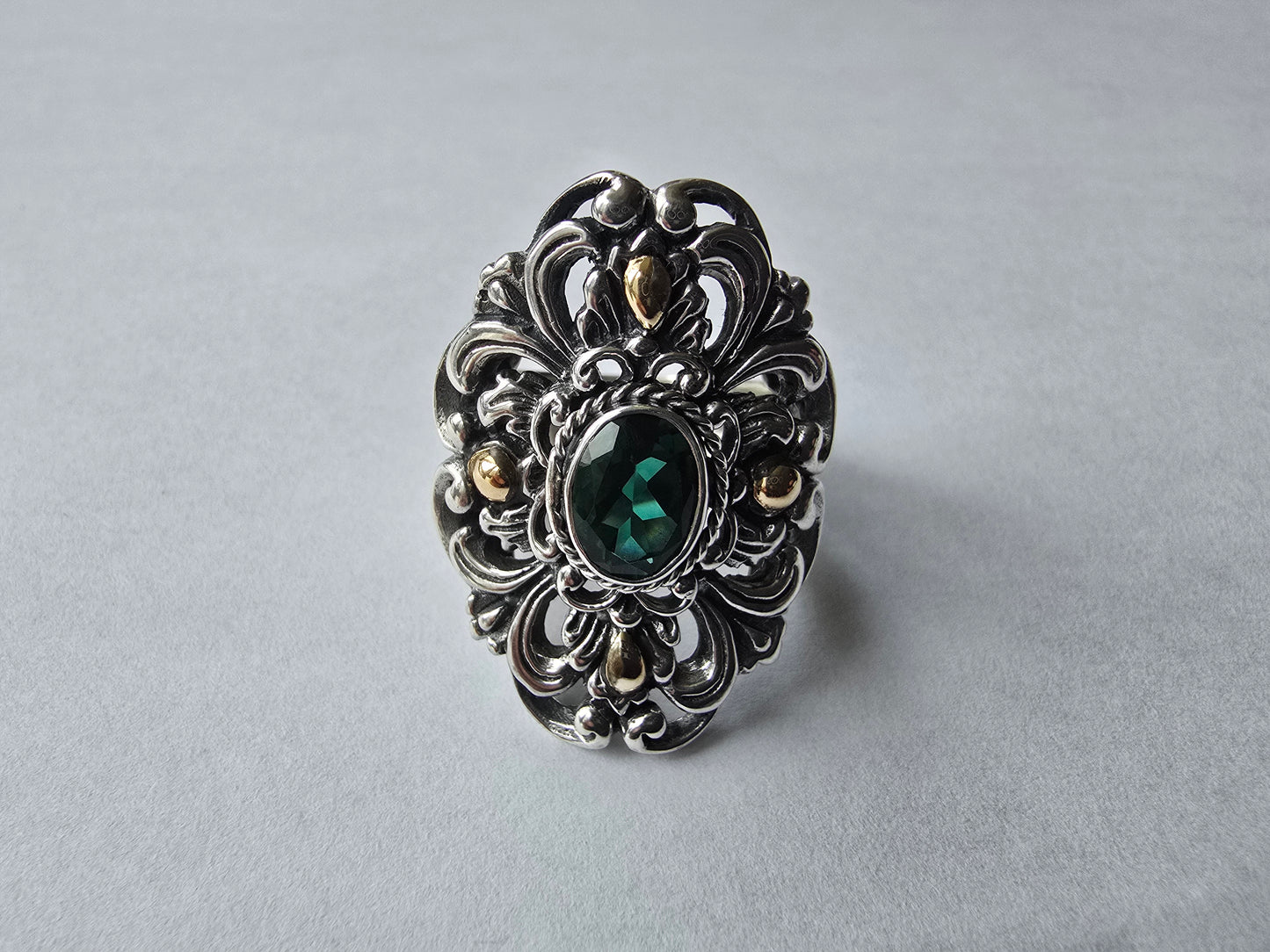 Cocktail Balinese Tourmaline Ring