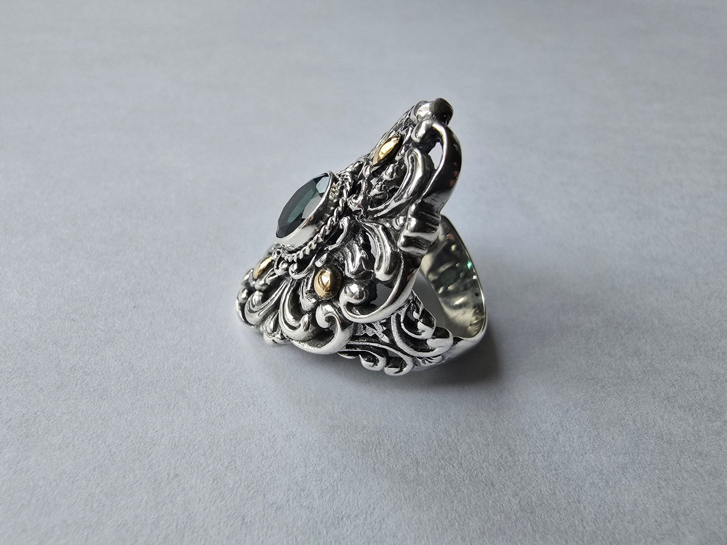 Cocktail Balinese Tourmaline Ring