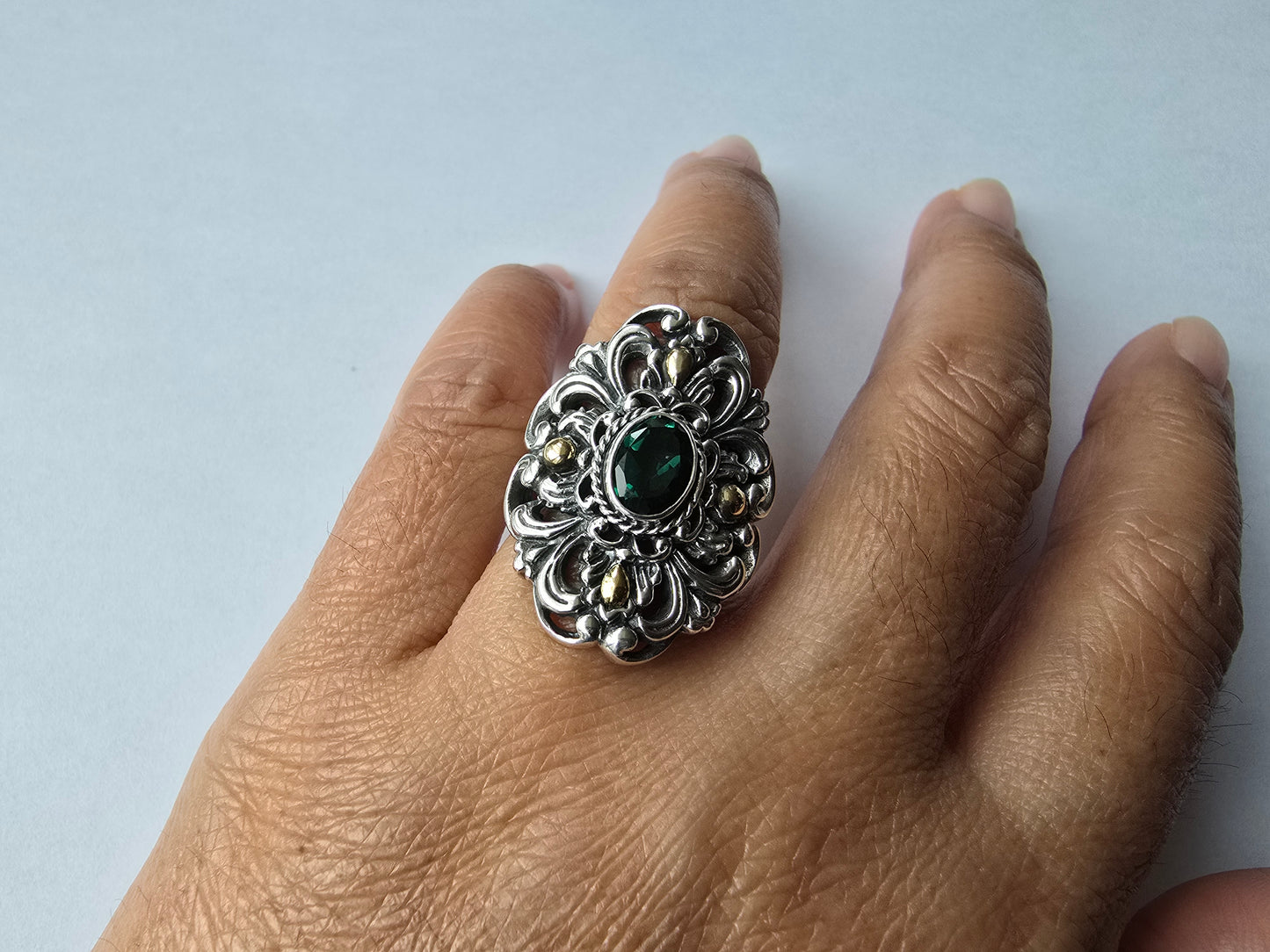 Cocktail Balinese Tourmaline Ring