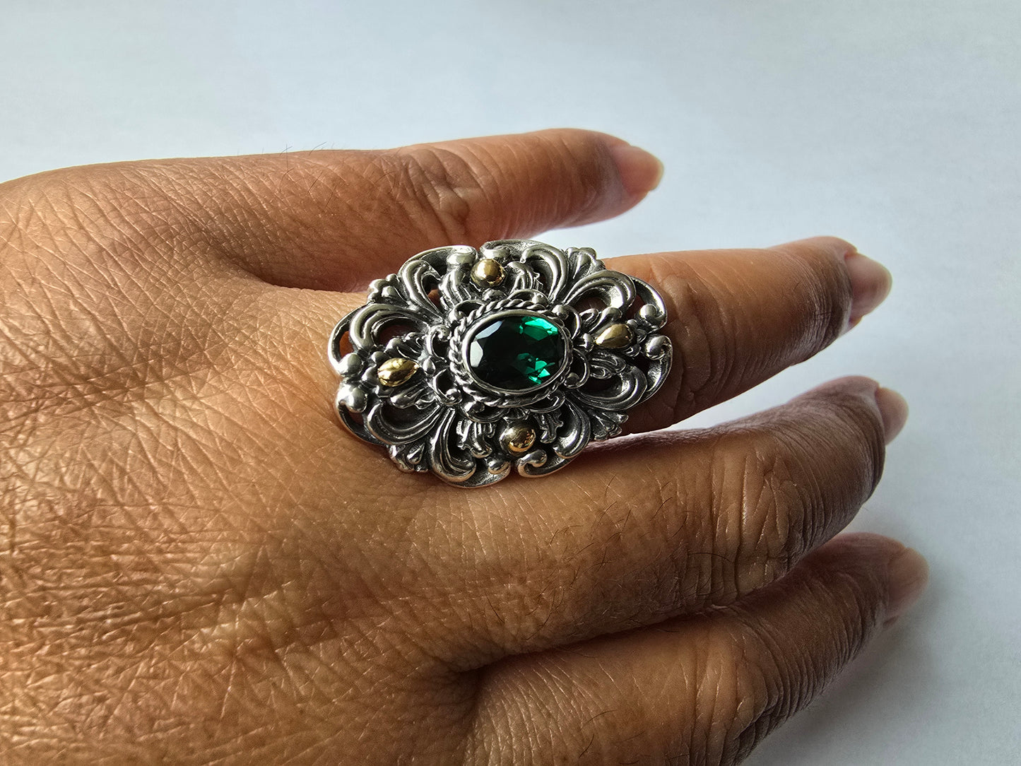 Cocktail Balinese Tourmaline Ring