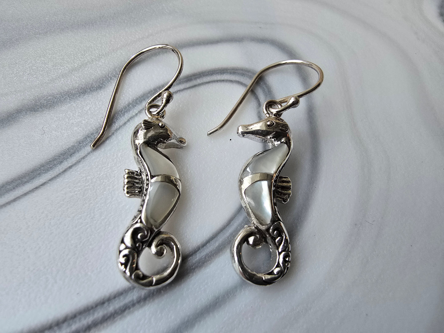 Seahorse Mother of Pearl Earings