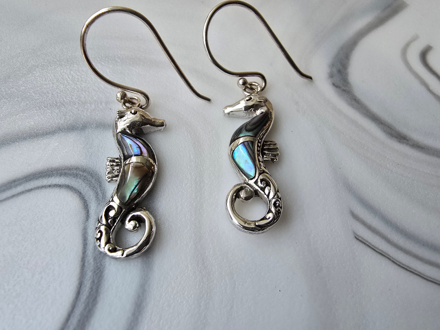 Seahorse Abalone Earings