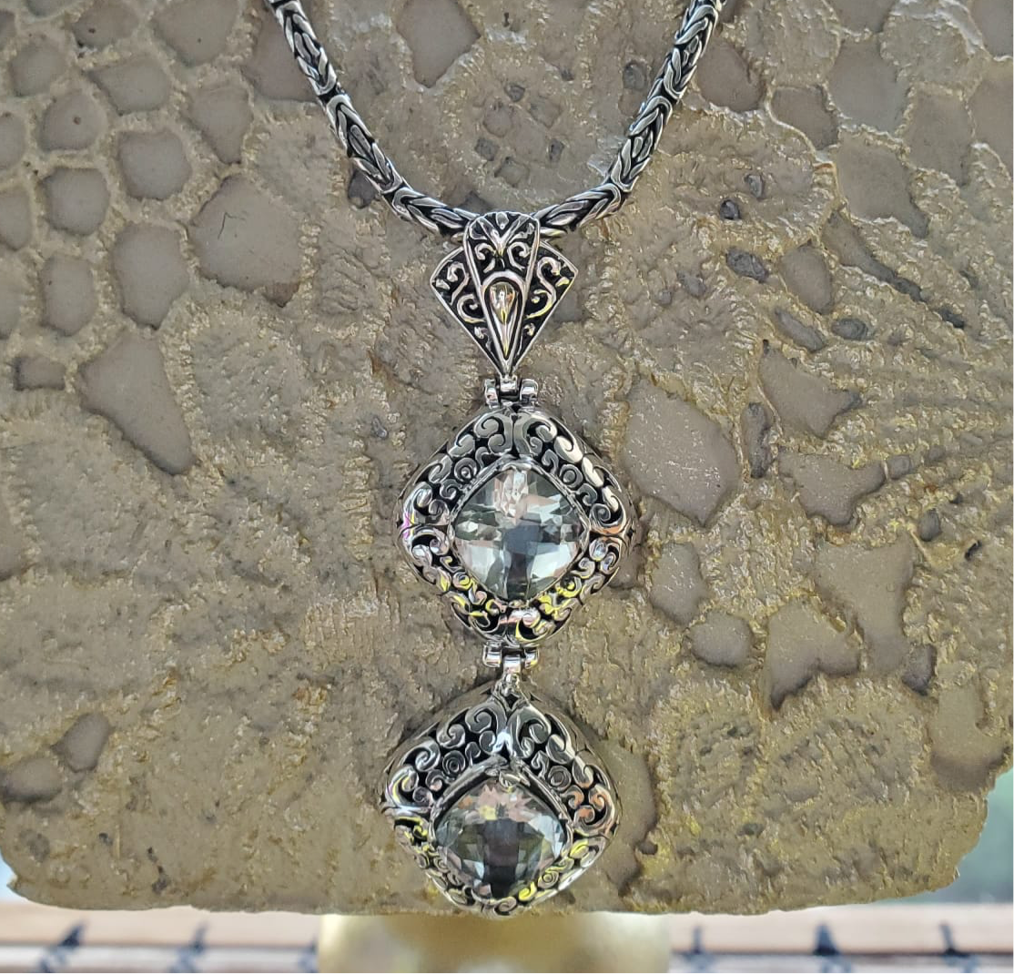 Two Tier Topaz Pendant