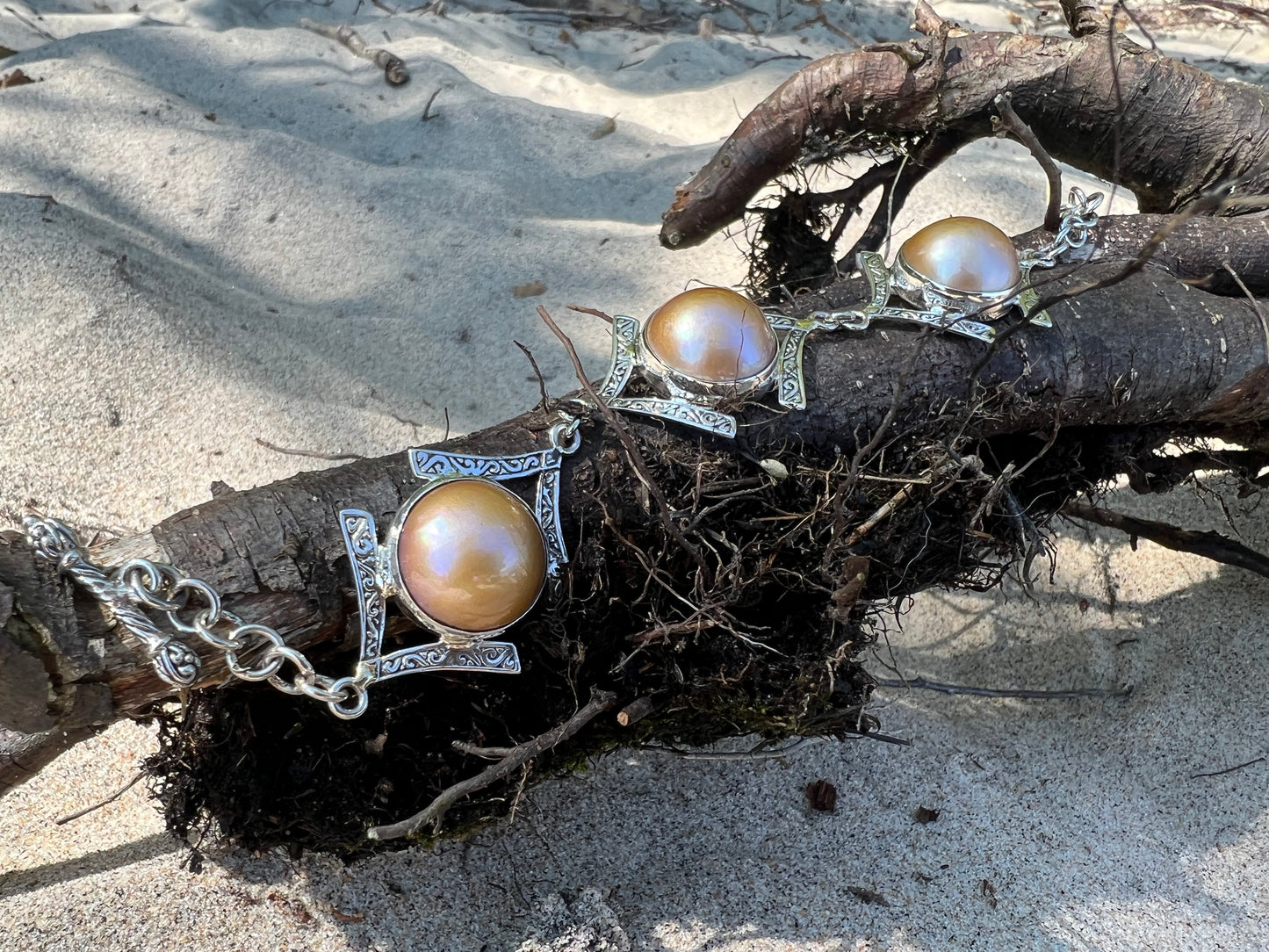Tan Mabe Pearl Bracelet