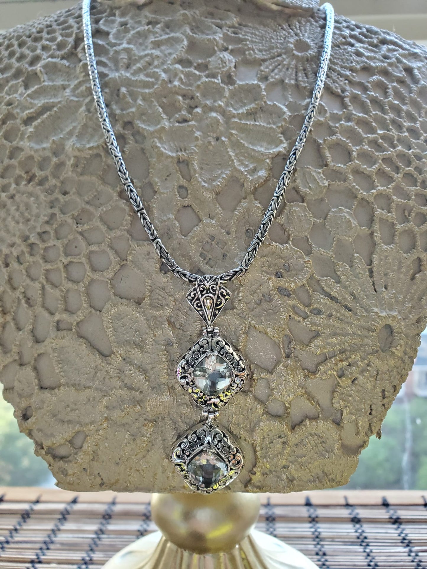 Two Tier Topaz Pendant