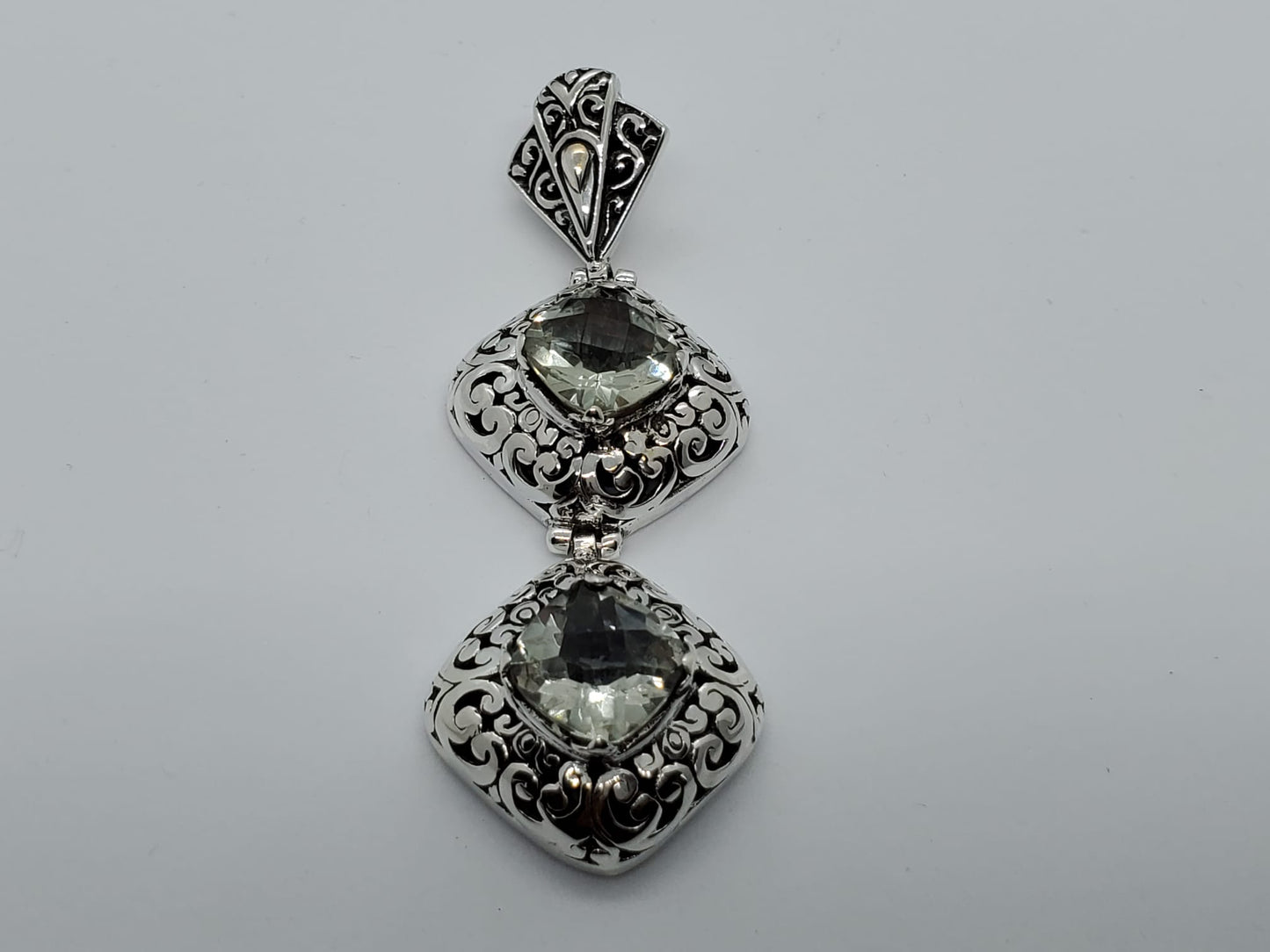Two Tier Topaz Pendant