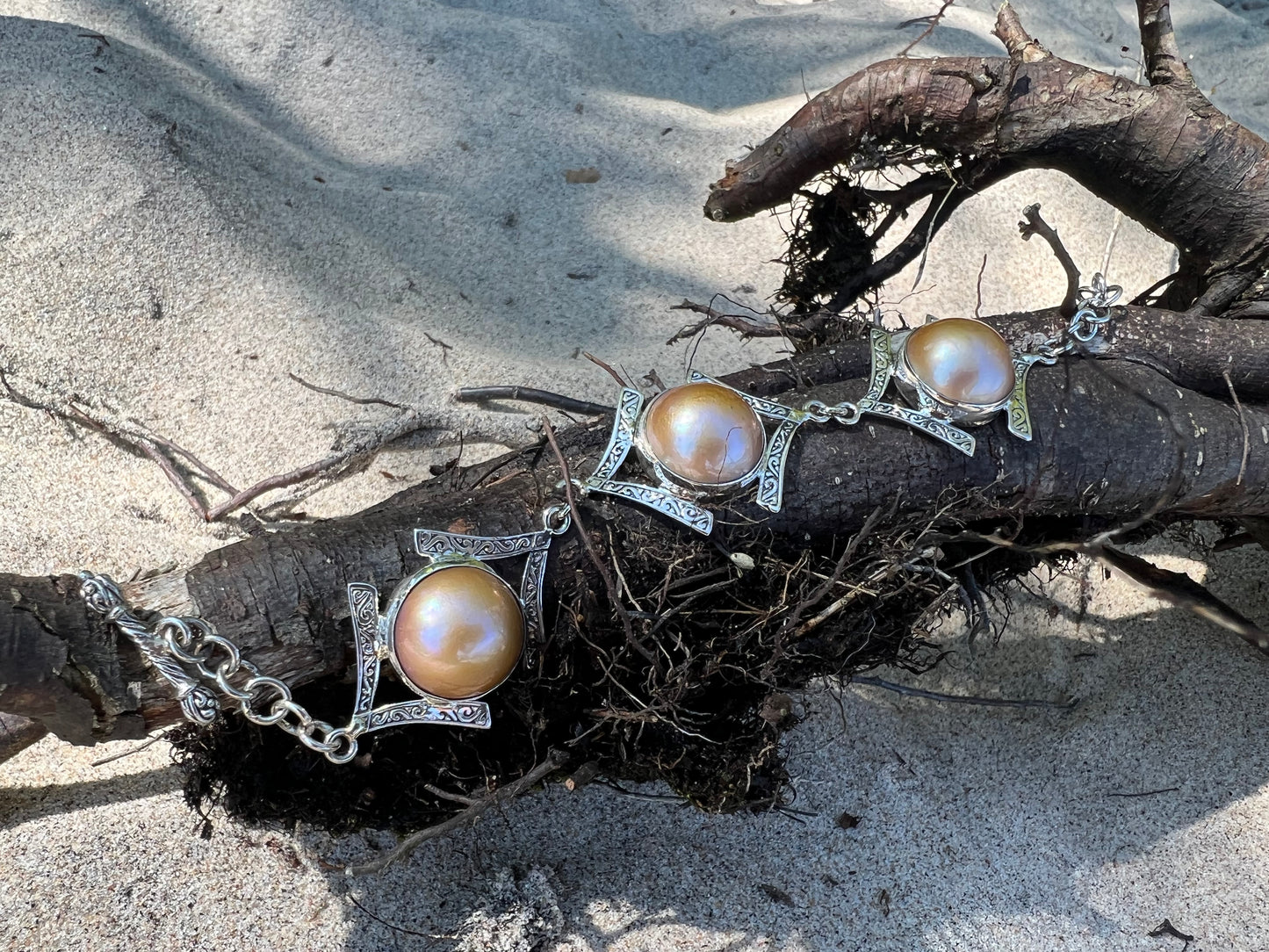Tan Mabe Pearl Bracelet