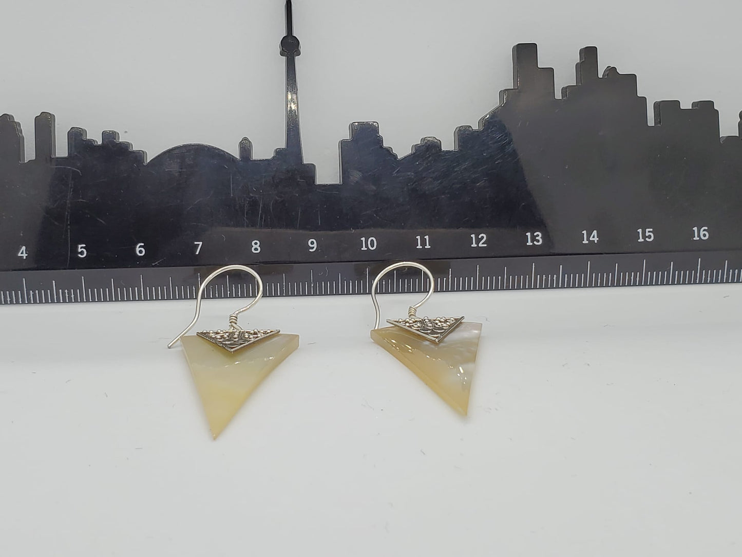 Triangle Mother of Pearl Dangles